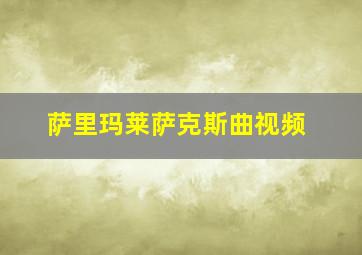 萨里玛莱萨克斯曲视频