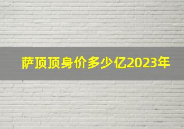 萨顶顶身价多少亿2023年