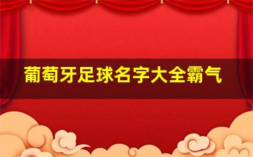 葡萄牙足球名字大全霸气