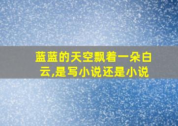 蓝蓝的天空飘着一朵白云,是写小说还是小说