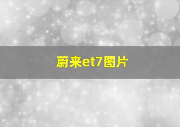 蔚来et7图片