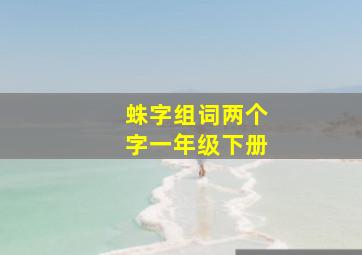 蛛字组词两个字一年级下册