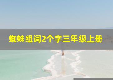 蜘蛛组词2个字三年级上册