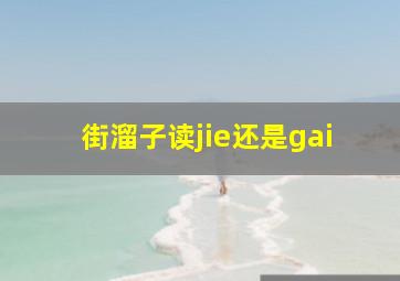 街溜子读jie还是gai