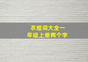 衣组词大全一年级上册两个字