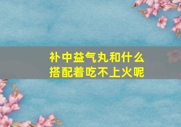 补中益气丸和什么搭配着吃不上火呢