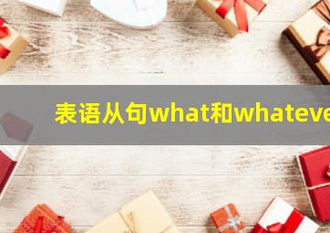 表语从句what和whatever