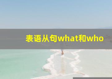 表语从句what和who