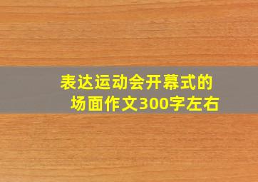 表达运动会开幕式的场面作文300字左右