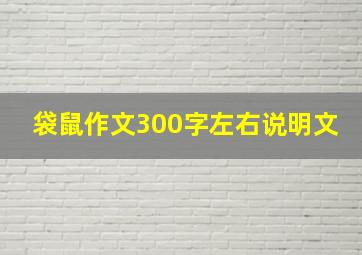 袋鼠作文300字左右说明文