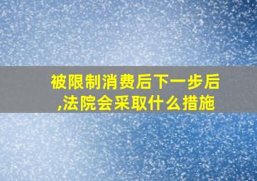 被限制消费后下一步后,法院会采取什么措施