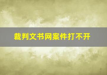 裁判文书网案件打不开