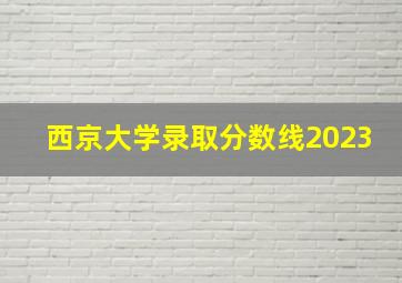 西京大学录取分数线2023