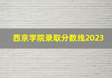 西京学院录取分数线2023