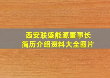 西安联盛能源董事长简历介绍资料大全图片