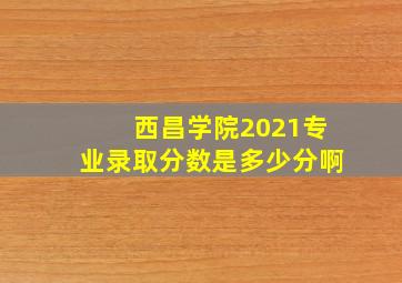 西昌学院2021专业录取分数是多少分啊