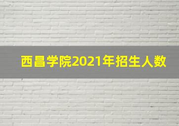 西昌学院2021年招生人数