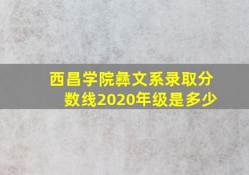 西昌学院彝文系录取分数线2020年级是多少