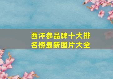 西洋参品牌十大排名榜最新图片大全