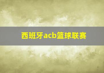 西班牙acb篮球联赛