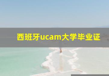 西班牙ucam大学毕业证