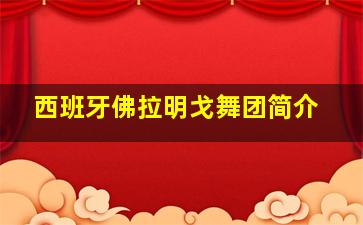 西班牙佛拉明戈舞团简介