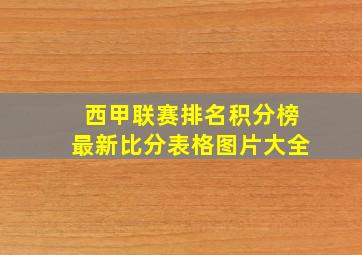 西甲联赛排名积分榜最新比分表格图片大全