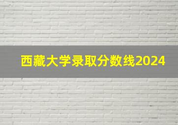 西藏大学录取分数线2024