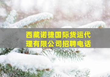 西藏诺捷国际货运代理有限公司招聘电话