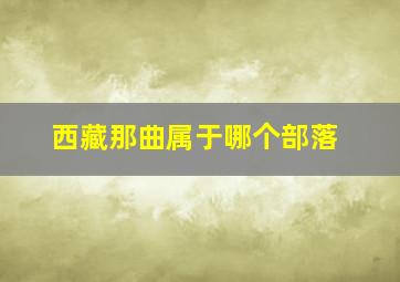 西藏那曲属于哪个部落