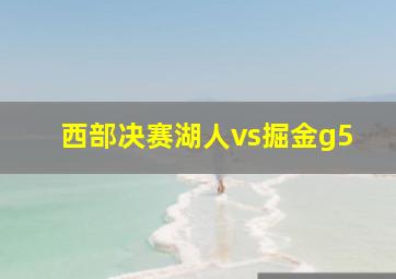 西部决赛湖人vs掘金g5