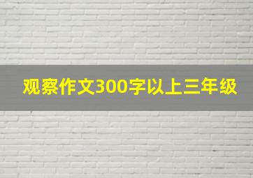 观察作文300字以上三年级