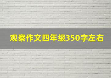 观察作文四年级350字左右