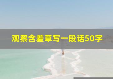 观察含羞草写一段话50字