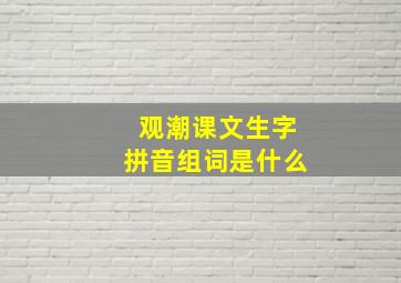 观潮课文生字拼音组词是什么