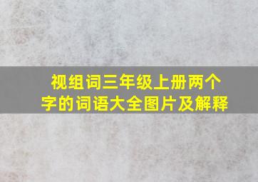 视组词三年级上册两个字的词语大全图片及解释