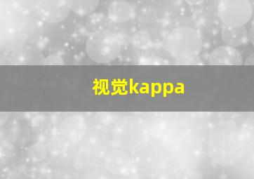 视觉kappa