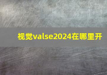 视觉valse2024在哪里开