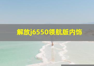 解放j6550领航版内饰