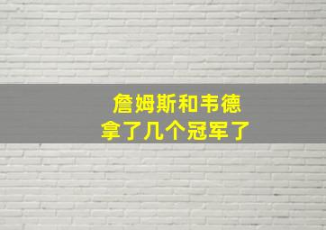 詹姆斯和韦德拿了几个冠军了