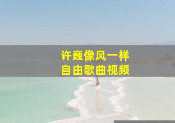 许巍像风一样自由歌曲视频