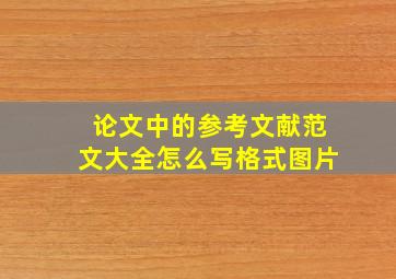 论文中的参考文献范文大全怎么写格式图片