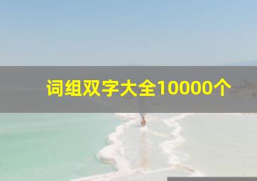 词组双字大全10000个