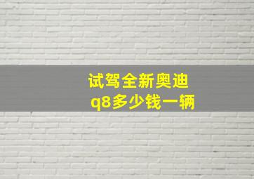 试驾全新奥迪q8多少钱一辆