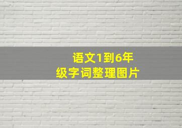 语文1到6年级字词整理图片