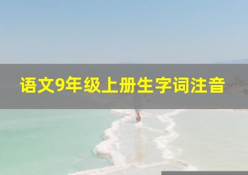 语文9年级上册生字词注音