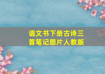 语文书下册古诗三首笔记图片人教版