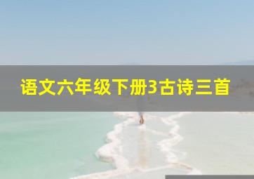 语文六年级下册3古诗三首