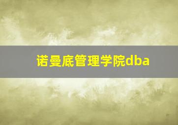 诺曼底管理学院dba