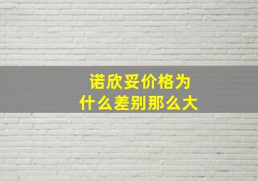 诺欣妥价格为什么差别那么大